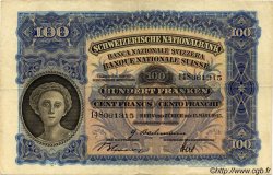 100 Francs SUISSE  1945 P.35s TTB