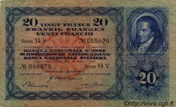 20 Francs SUISSE  1940 P.39k B+