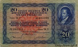 20 Francs SUISSE  1940 P.39k pr.TTB