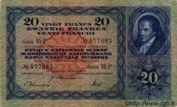 20 Francs SUISSE  1942 P.39l TTB