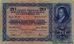 20 Francs SUISSE  1946 P.39o TB