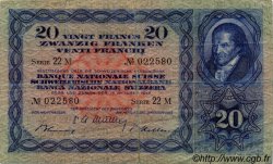 20 Francs SUISSE  1947 P.39p TB+