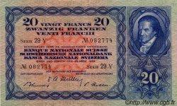20 Francs SUISSE  1952 P.39t pr.SUP