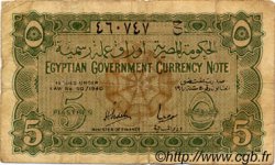 5 Piastres ÉGYPTE  1940 P.163 pr.TB