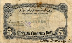 5 Piastres ÉGYPTE  1940 P.164 B+