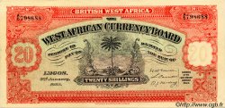 20 Shillings Faux AFRIQUE OCCIDENTALE BRITANNIQUE  1928 P.08aX SUP+