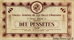 10 Pessetes ANDORRE  1936 P.09 B+