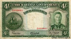 4 Shillings BAHAMAS  1936 P.09e TB
