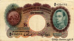 1 Dollar BARBADE  1939 P.02b TTB
