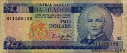 2 Dollars BARBADE  1986 P.36 B+