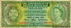 1 Dollar HONDURAS BRITANNIQUE  1970 P.28c TB+