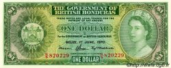 1 Dollar HONDURAS BRITANNIQUE  1970 P.28c NEUF