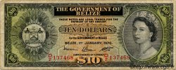 10 Dollars BELIZE  1976 P.36c TB