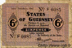 6 Pence GUERNESEY  1941 P.22 B