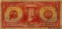 1 Dollar GUYANA  1929 P.06 B+