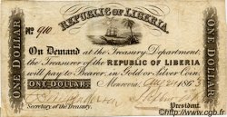 1 Dollar LIBERIA  1863 P.07c TB+