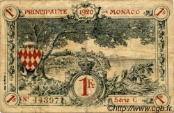 1 Franc MONACO  1920 P.05 TB