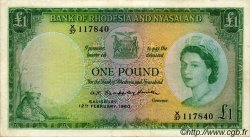 1 Pound RHODÉSIE ET NYASSALAND  1960 P.21a TTB+