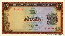5 Dollars RHODÉSIE  1979 P.32c SPL