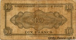 10 Francs RWANDA BURUNDI  1960 P.02 B