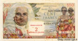2 NF sur 100 Francs La Bourdonnais SAINT PIERRE ET MIQUELON  1960 P.32 SUP