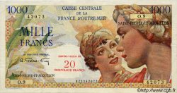 20 NF sur 1000 Francs Union Française SAINT PIERRE ET MIQUELON  1960 P.34 TTB+