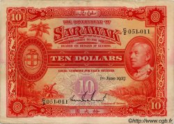 10 Dollars SARAWAK  1937 P.22 TTB