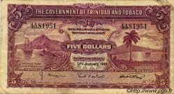 5 Dollars TRINIDAD et TOBAGO  1939 P.07b TB