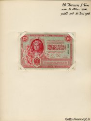20 Kronen Spécimen AUTRICHE  1900 P.005s SUP+