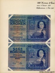 100 Kronen Spécimen AUTRICHE  1910 P.011s SPL