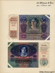 50 Kronen (la paire) Spécimen AUTRICHE  1914 P.015s SPL