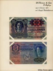 20 Kronen (la paire) Spécimen AUTRICHE  1913 P.053s pr.NEUF
