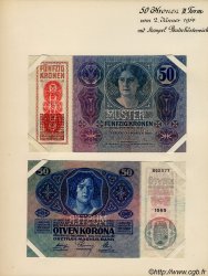 50 Kronen (la paire) Spécimen AUTRICHE  1919 P.054as SPL+