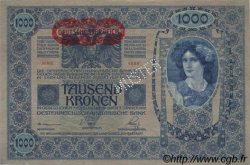 1000 Kronen Spécimen AUTRICHE  1919 P.057s SPL