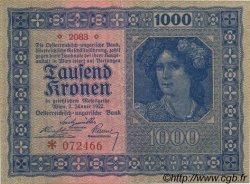 1000 Kronen AUTRICHE  1922 P.078 TTB