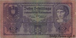 10 Schillinge AUTRICHE  1925 P.089 B+