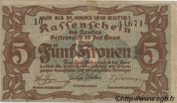 5 Kronen AUTRICHE  1918 PS.122 TTB+