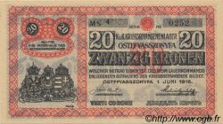 20 Kronen AUTRICHE Ostffyasszonyfa 1916 L.41IIb SPL