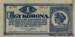 1 Korona HONGRIE  1920 P.057 TB