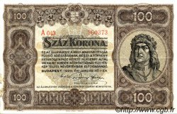 100 Korona HONGRIE  1920 P.063 TTB+