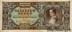100000 Pengö HUNGARY  1945 P.121a F+