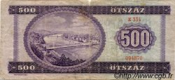 500 Forint HONGRIE  1969 P.172a B à TB