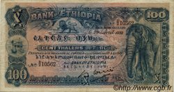 100 Thalers ÉTHIOPIE  1933 P.10 TB