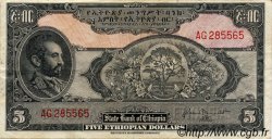 5 Dollars ÉTHIOPIE  1945 P.13b TTB+
