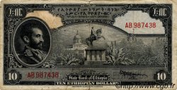 10 Dollars ÉTHIOPIE  1945 P.14a TB