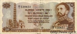 20 Dollars ÉTHIOPIE  1961 P.21a TB+
