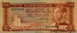 5 Dollars ÉTHIOPIE  1966 P.26a TB