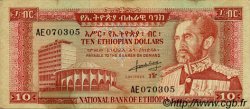 10 Dollars ÉTHIOPIE  1966 P.27a TB