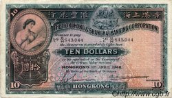 10 Dollars HONG KONG  1948 P.178d B à TB