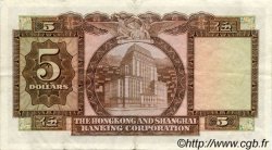 5 Dollars HONG KONG  1967 P.181c TTB+